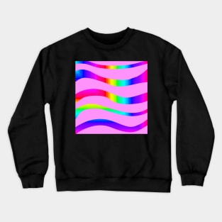 Pink rainbow stripes Crewneck Sweatshirt